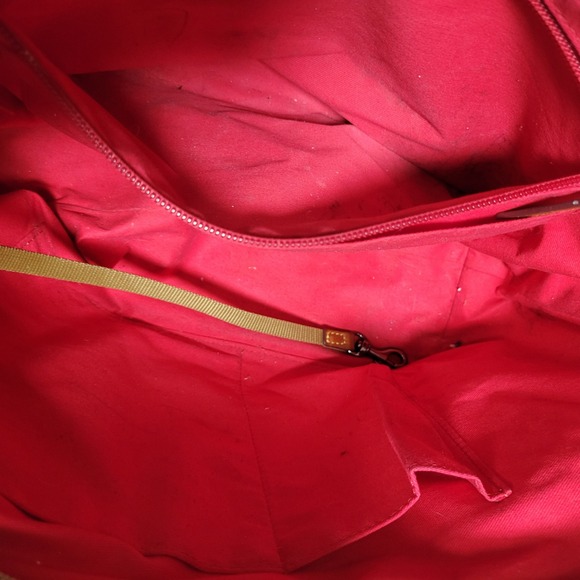 Dooney & Bourke Eva Large Zip Shopper Turquoise Pebble Grain Red Inside Preowned - Picture 9 of 10